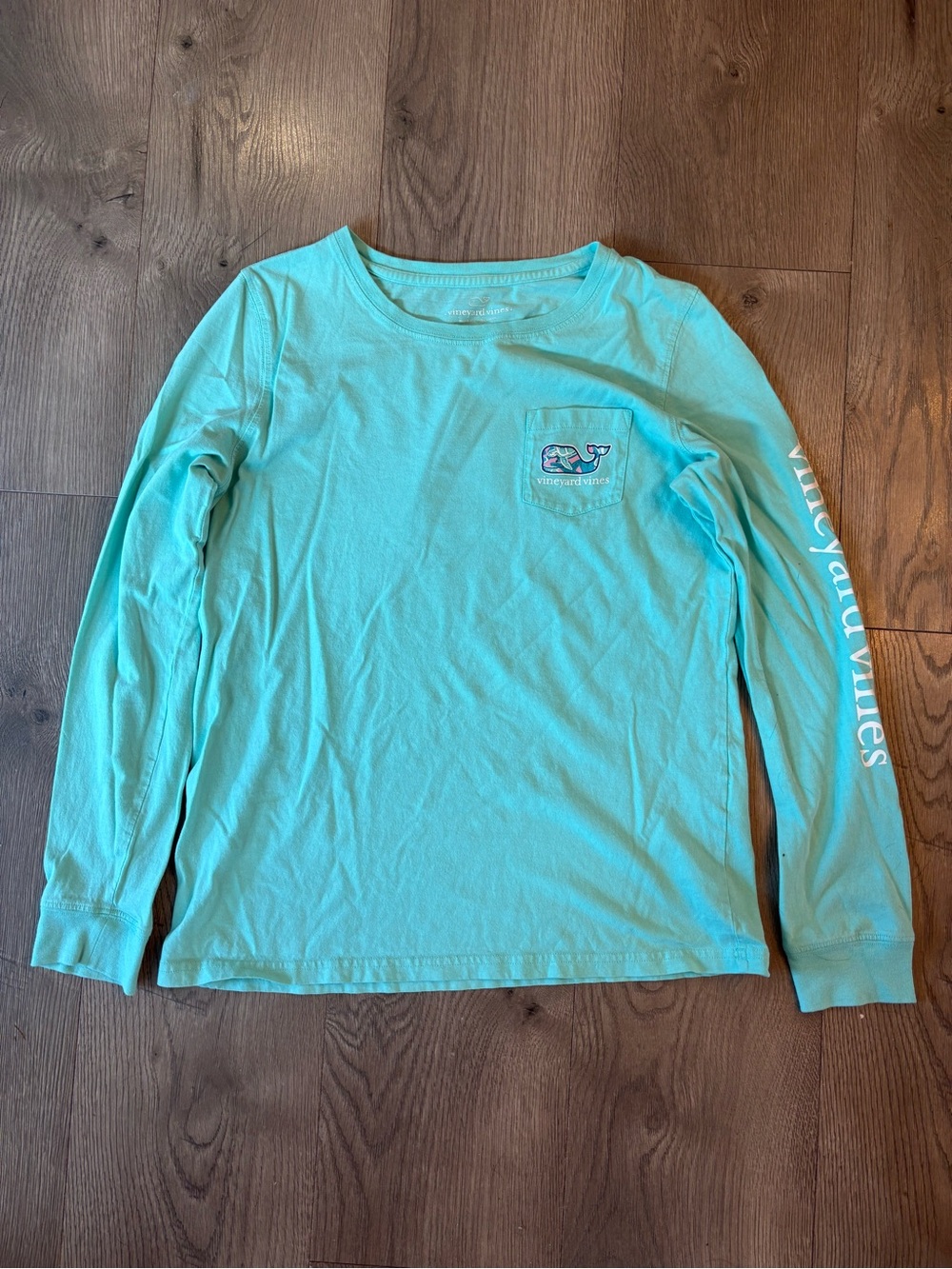Vineyard Vines Seafoam Long Sleeve Pocket Tee